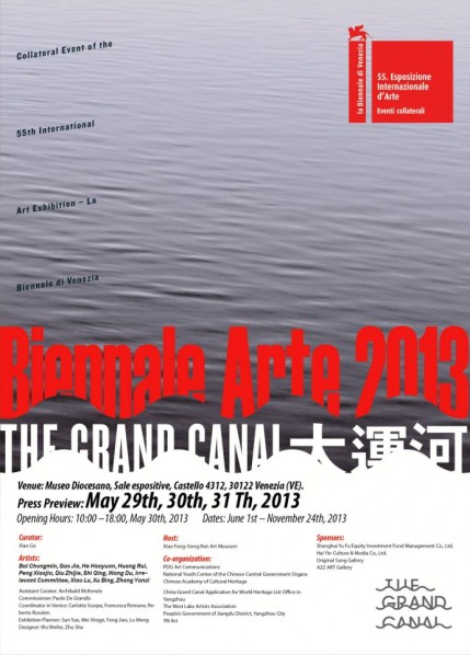 The Grand Canal Collateral Event of the 55th International Art Exhibition – La Biennale di Venezia opens June 1st