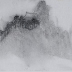 Zhu Yamei, “Clouds and Mountains Series No.1”, 69 x 34 cm, ink and wash on paper, 2012