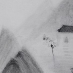 Zhu Yamei, “How Good the Place is”, 40 x 50 cm, ink and wash on paper, 2012