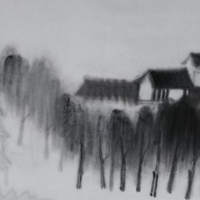 Zhu Yamei, “Jiangnan District”, 34 x 46 cm, ink and wash on paper, 2012