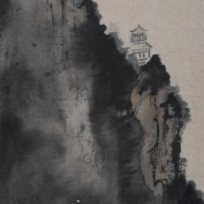 Zhu Yamei, “Mountain Emei Impression”, 34 x 68 cm, ink and wash on paper, 2012