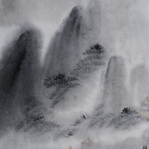 Zhu Yamei, “Rain No.1”, 36.5 x 48 cm, ink and wash on paper, 2012