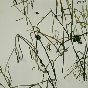 19 Liu Liping, “Ink Lotus”, oil painting