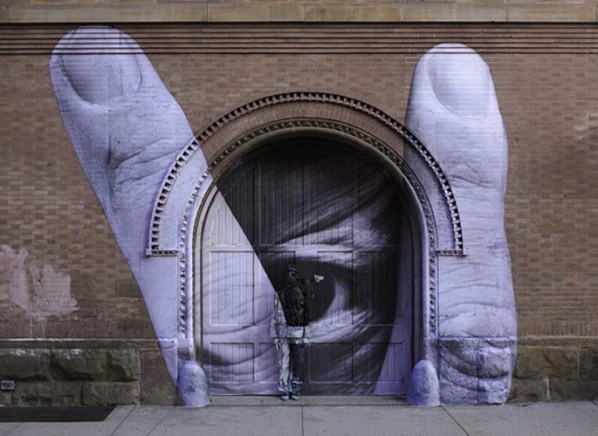 Liu Bolin, JR Through the Eye of Liu Bolin, 2012  Photograph, 146 x 200 cm