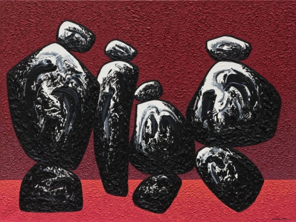 33 Ma Desheng, Rocks 1, 2012; Acrylic on canvas, 150x200cm