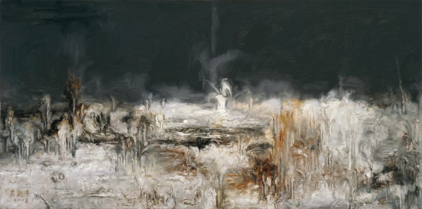 Su Xinping, “Landscape Series II No.14”, 2008; oil on canvas, 97 x 195 cm