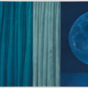 Xu Lei, Moon Veil, 2009; Chinese ink and mineral color on paper, 180×65cm