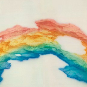 Xu Lei, Rainbow Stone, 2013; Chinese ink and mineral color on silk, 267×562cm