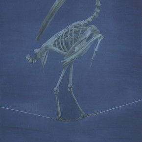 Xu Lei, Uncertainities, 2009; Chinese ink and mineral color on paper,  130×65cm