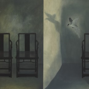 Xu Lei, Wandering in the night, 1996; Ink and color on paper,   65×103cm 纸本 1996