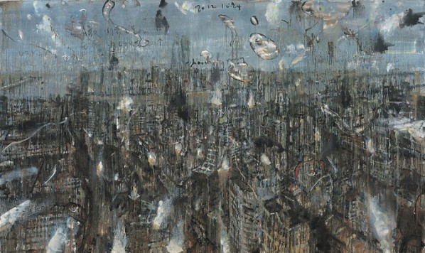 Zhao Zhengrong, Night is coming and night with you is coming, 2012; oil on canvas, 150x250cm