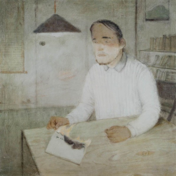 01 Xia Yu, “Poet”, tempera on wood board, 70 x 70 cm, 2010