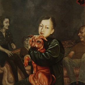 013 Wang Huaxiang, “The Puppy Benben”, oil on canvas, 80.4 x 65.2 cm, 1995