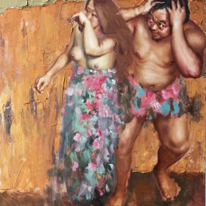 016 Wang Huaxiang, “Men Can't Understand the Women”, oil on canvas, 120 x 150 cm, 2013