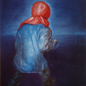 037 Wang Huaxiang, “Human Being No.10”, oil on canvas, 85 x 53 cm, 2000