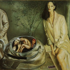 055 Wang Huaxiang, “Family”, oil on canvas, 64 x 73 cm, 1994