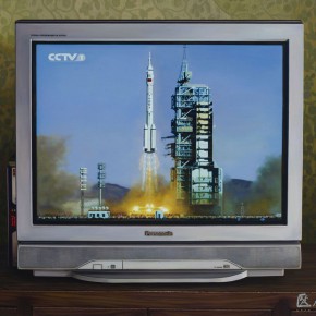06 Chen Xi, Chinese Memories Series-Launch of Shenzhou-5, 2009; oil on canvas, 150x180cm