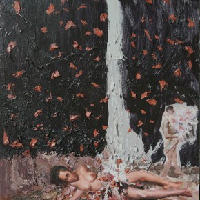 074 Wang Huaxiang, “The Wind Blowing Back No.24”, 90 x 110 cm, 2011