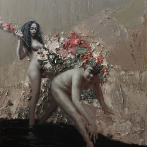 081 Wang Huaxiang, “The Wind Blowing Back No.14”, 150 x 120 cm, 2010