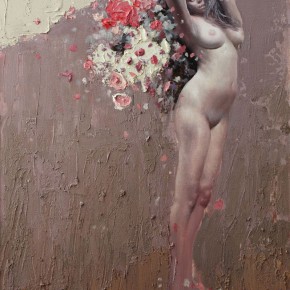 082 Wang Huaxiang, “The Wind Blowing Back No.13”, 100 x 80 cm, 2010
