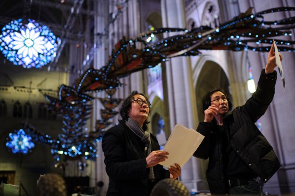 09 Installation View of The Phoenix Project by Xu Bing; Photo by Andrew Burton Getty Images