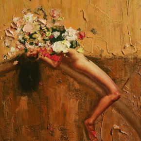 091 Wang Huaxiang, “The Wind Blowing Back No.04”, 100 x 80 cm, 2009