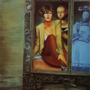 100 Wang Huaxiang, “Carved Window”, oil on canvas, 100 x 80 cm, 1994
