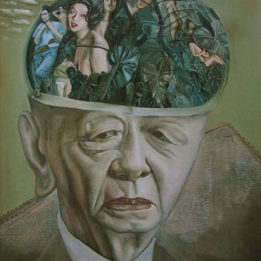 102 Wang Huaxiang, “The Moralist”, oil on canvas, 100 x 80 cm, 1995