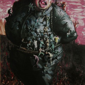 109 Wang Huaxiang, “The Tied Slave”, oil on canvas, 200 x 300 cm, 2008