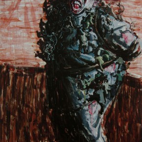110 Wang Huaxiang, “The Tied Slave”, oil on canvas, 200 x 300 cm, 2008