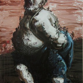 111 Wang Huaxiang, “The Tied Slave”, oil on canvas, 200 x 300 cm, 2008