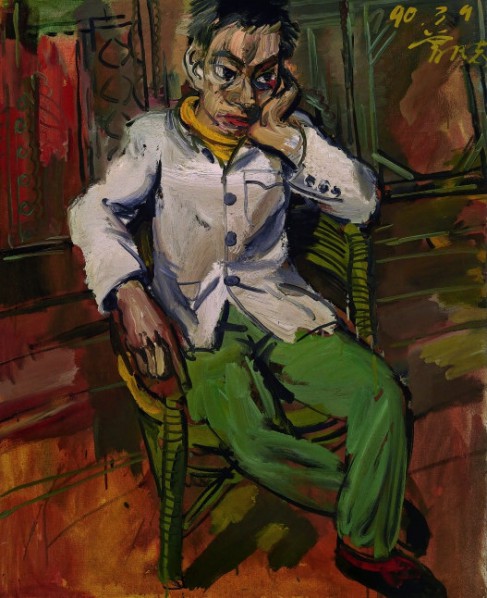 Zeng Fanzhi, A Man in Melancholy, 1990; Collection de l'artiste © Zeng Fanzhi studio