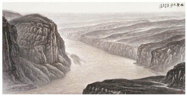 03 Xu Renlong, “Caring the Great River in the Dream”, 125 x 247 cm, 2011