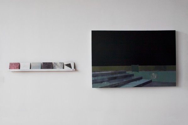 Luka Rayski, On My Way, 6 mixed media paintings on claybord, found stretcher bar © 2013-2014, courtesy Fou Gallery, Photo by Jessie Yang Luka Rayski, On My Way, 6 mixed media paintings on claybord, found stretcher bar © 2013-2014, courtesy Fou Gallery, Photo by Jessie Yang