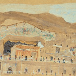 103 Wu Yi, “Mogao Grottoes of the International Workers’ Day on May 1”, 17.5 x 25 cm
