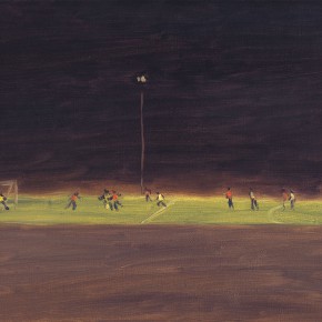 113 Wu Yi, “Football School of Tai Yang Gong”, oil on canvas, 30 x 40 cm, 2008