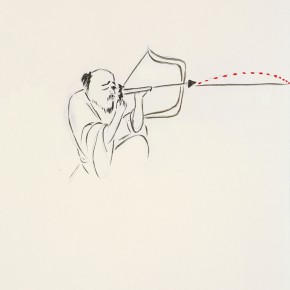 145 Wu Yi, “Shooting”, ink on paper, 30 x 21 cm, 2007