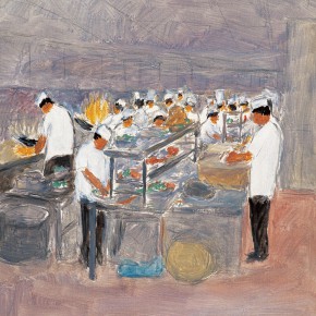 150 Wu Yi, “Lunch”, oil on canvas, 40 x 30 cm, 2006