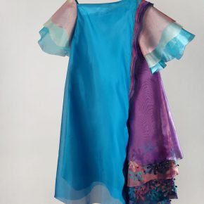 34 Lyu Yue, “Colorful” No.9, 2008; Transparent yarn, silk, Size Variable