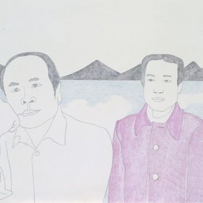 Ma Xiaoteng, Yanqi Lake, 23×50cm; Acrylic on Paper, 2012