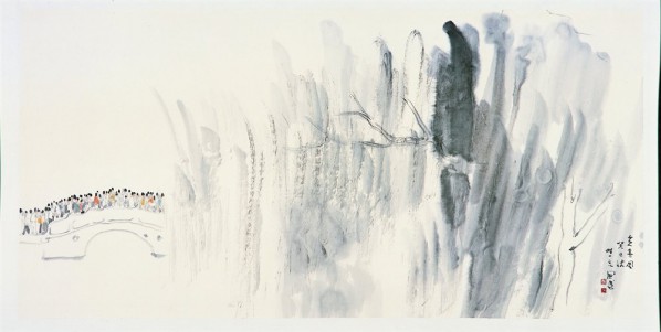 Huang Guowu, Golden Week, 2013; Ink on paper, 68×136cm