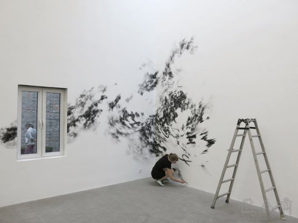 Julia Steiner was preparing for her solo show 01