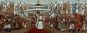 100 Sun Jingbo, “The Great Man – Genhis Khan – National Immortals” (panorama)