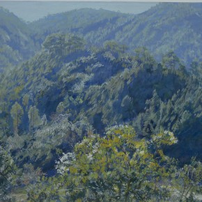 50 Sun Jingbo, “Mountains of the Southwest of Yunnan at Noon”, 39 x 56 cm, gouache, 1974