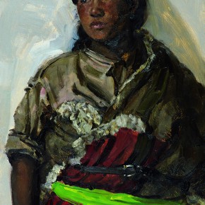 65 Sun Jingbo, “A Shy Haergai Tibetan Girl”, 79 x 54 cm, 1979
