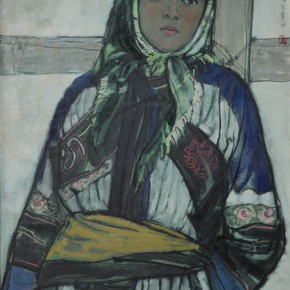77 Sun Jingbo, “A Sani Girl”, oil on paper, 79 x 54 cm, 1980