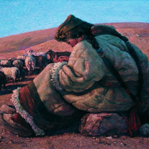 81 Sun Jingbo, “A Shepherdess”, 80 x 115 cm, 1991