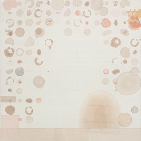 25 Liang Quan, “Diary of Tea 201201”, tea, colors, ink, rice paper collage, 100 x 80 cm, 2012