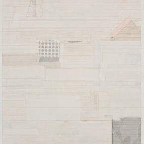 27 Liang Quan, “The Day to Drink Tea No.3”, tea, colors, ink, rice paper collage on linen, 92 x 62 cm, 2012