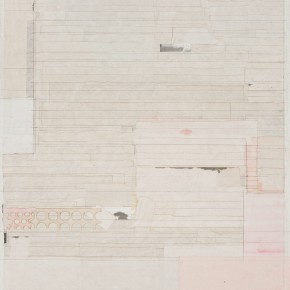 29 Liang Quan, “The Day to Drink Tea No.1”, tea, colors, ink, rice paper collage on linen, 92 x 62 cm, 2012